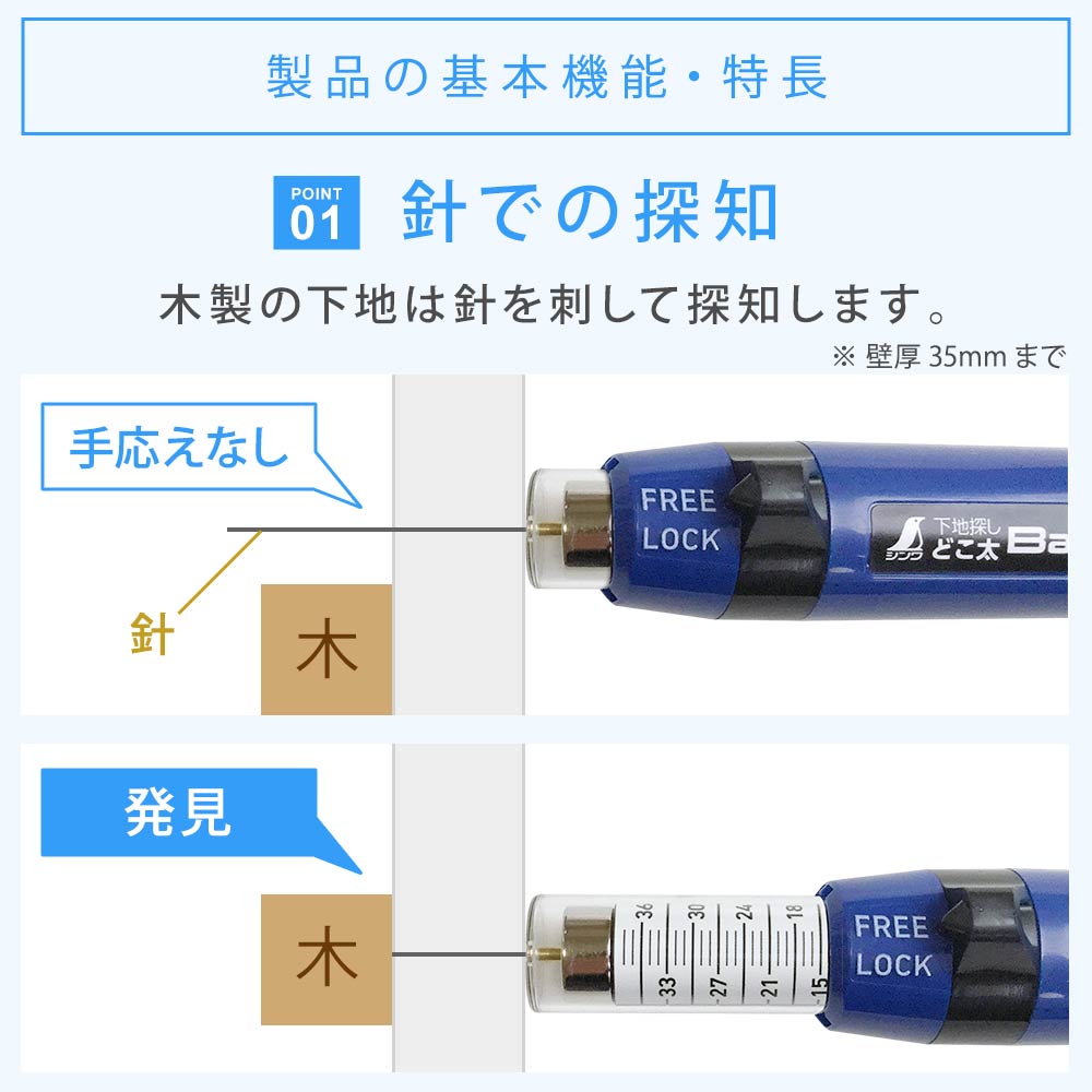 下地探しどこ太 Basic マグネット付き 35mm