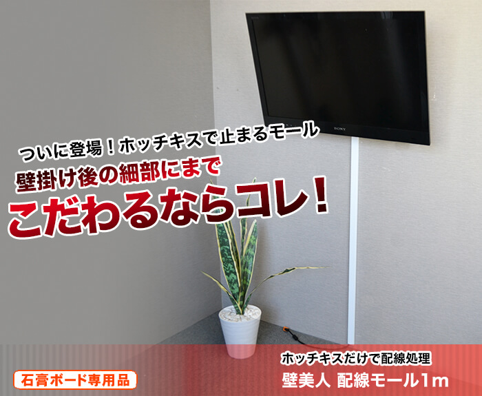 送料無料（一部地域を除く） ホチキスで壁掛け収納 配線隠し モール 1m