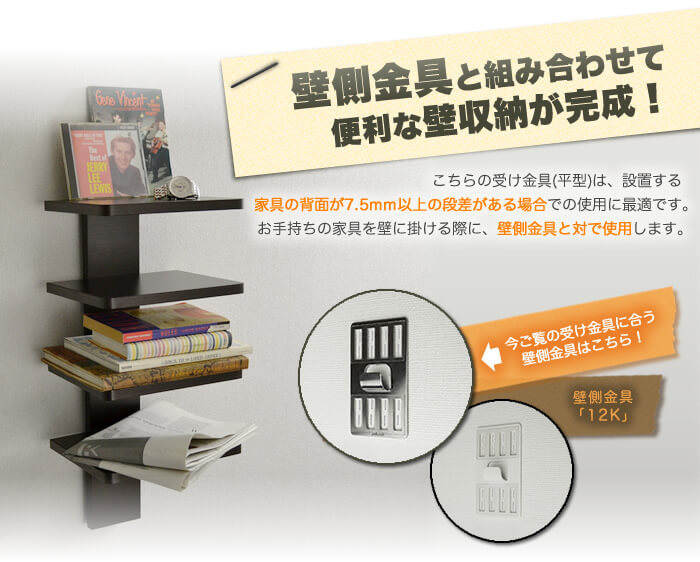 使用する道具は家庭用のホッチキス。これで金具を壁掛けします。