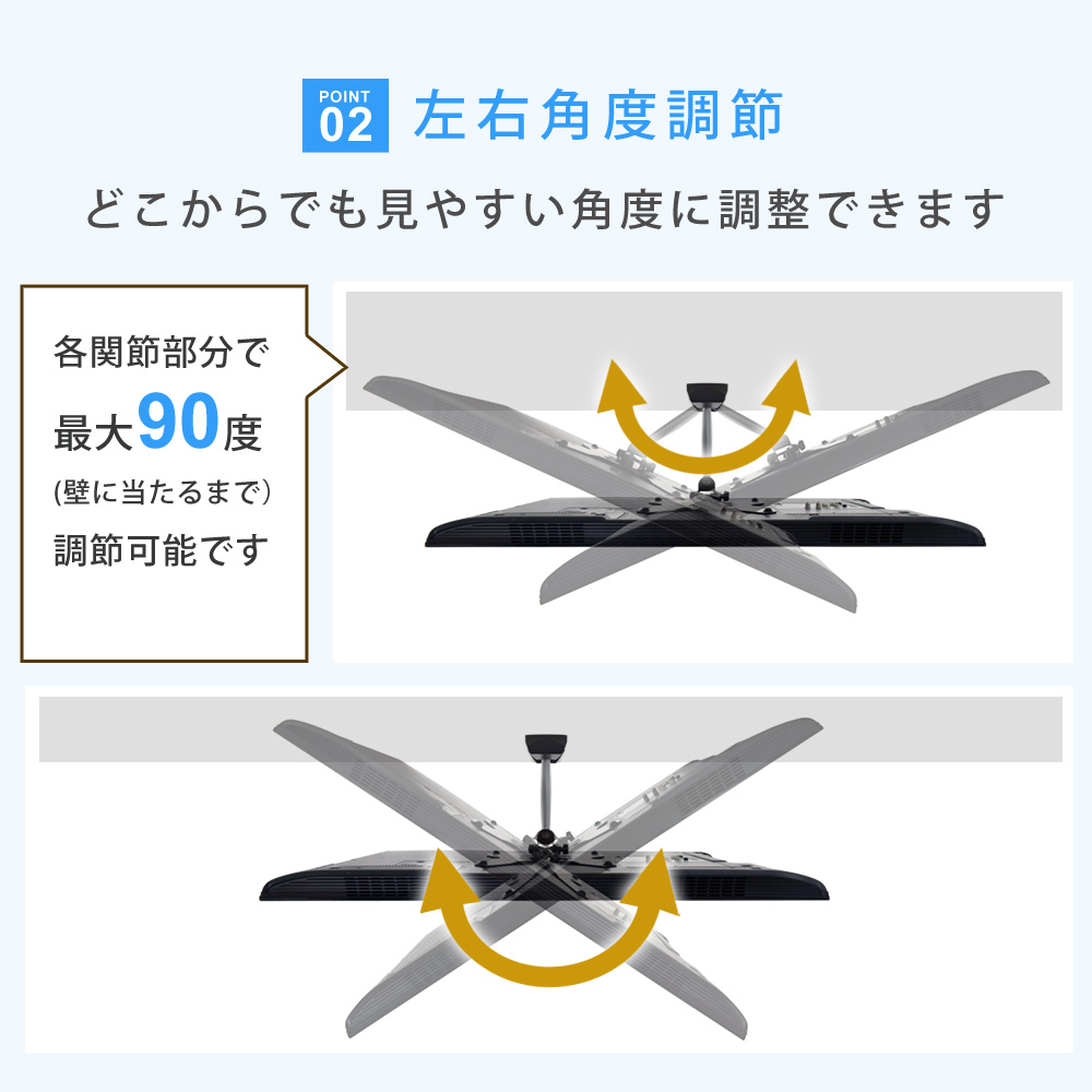 TVセッターアドバンスMR111 Sサイズ 左右角度調節