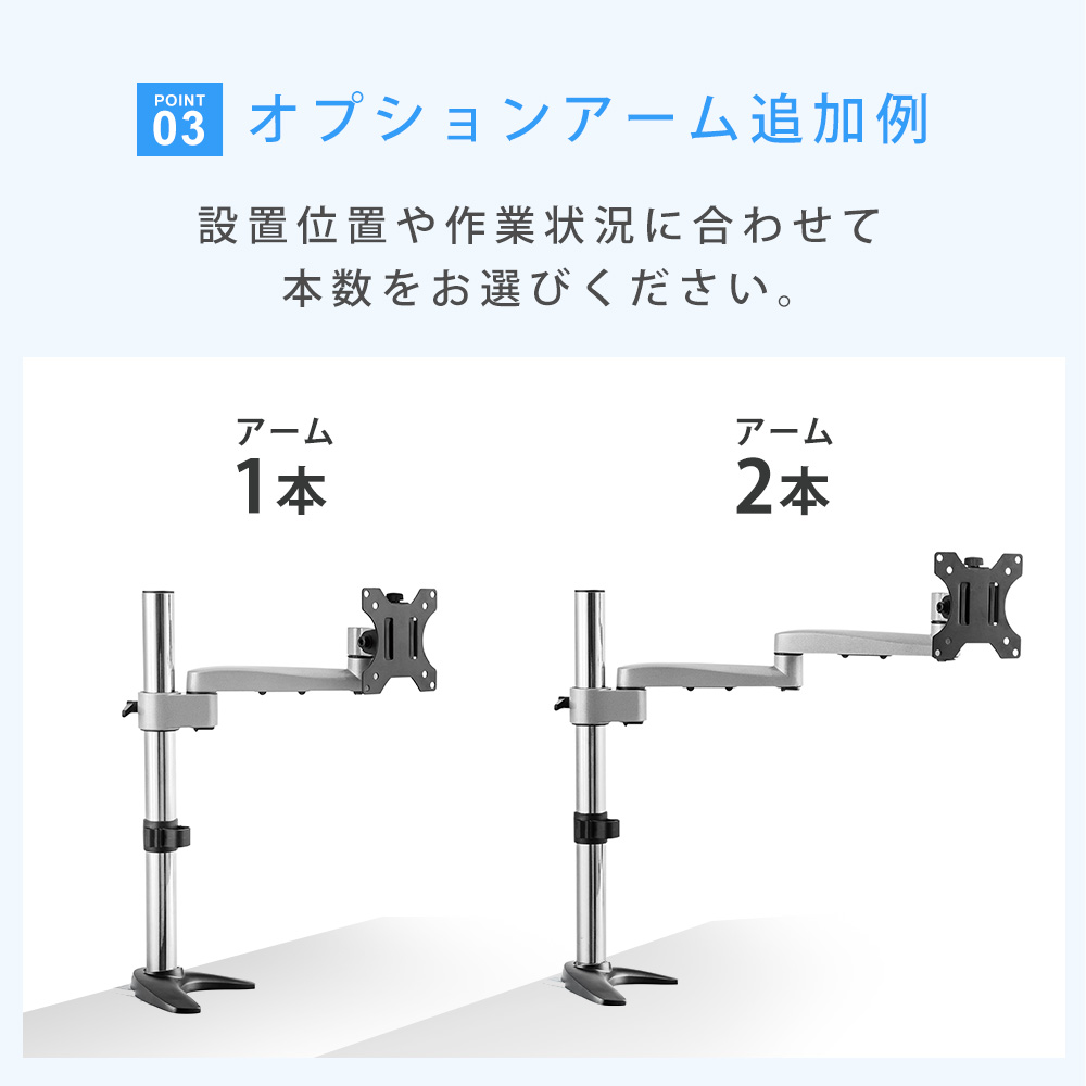 オプションアーム追加例