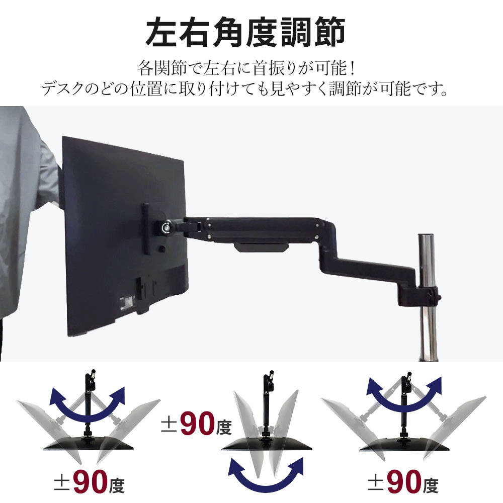 左右角度調節